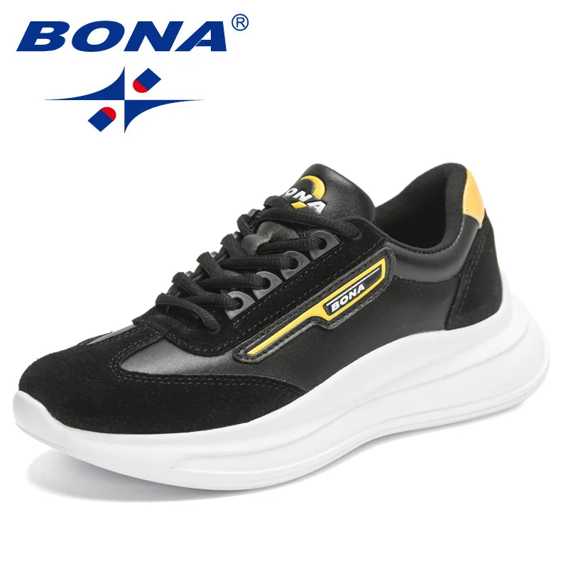 BONA 2022 New Designers Classics Casual Shoes Men Promotion Tide Brand Father Korean Version Thick Soles Trendy Sneakers Man |