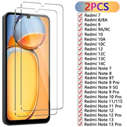 Premium 2Pcs Tempered Glass Screen Protector Film - Black (For Redmi Note 8 Pro)