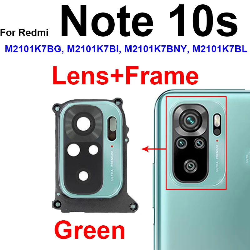 Premium Back Camera Glass Lens Frame with Adhesive