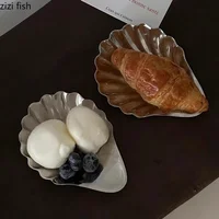 304 Stainless Steel Shell Plate Metal Cheese Plate Dessert Dish Jewelry Storage Plate Decorative Dish Featured Tableware 1