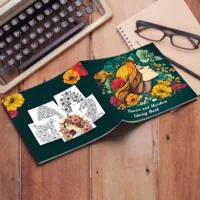 Flowers and Maiden Coloring Book 24 Page Gift For Birthday Party Relieve Stress Kill Time Graffiti Painting Drawing Art Book 2