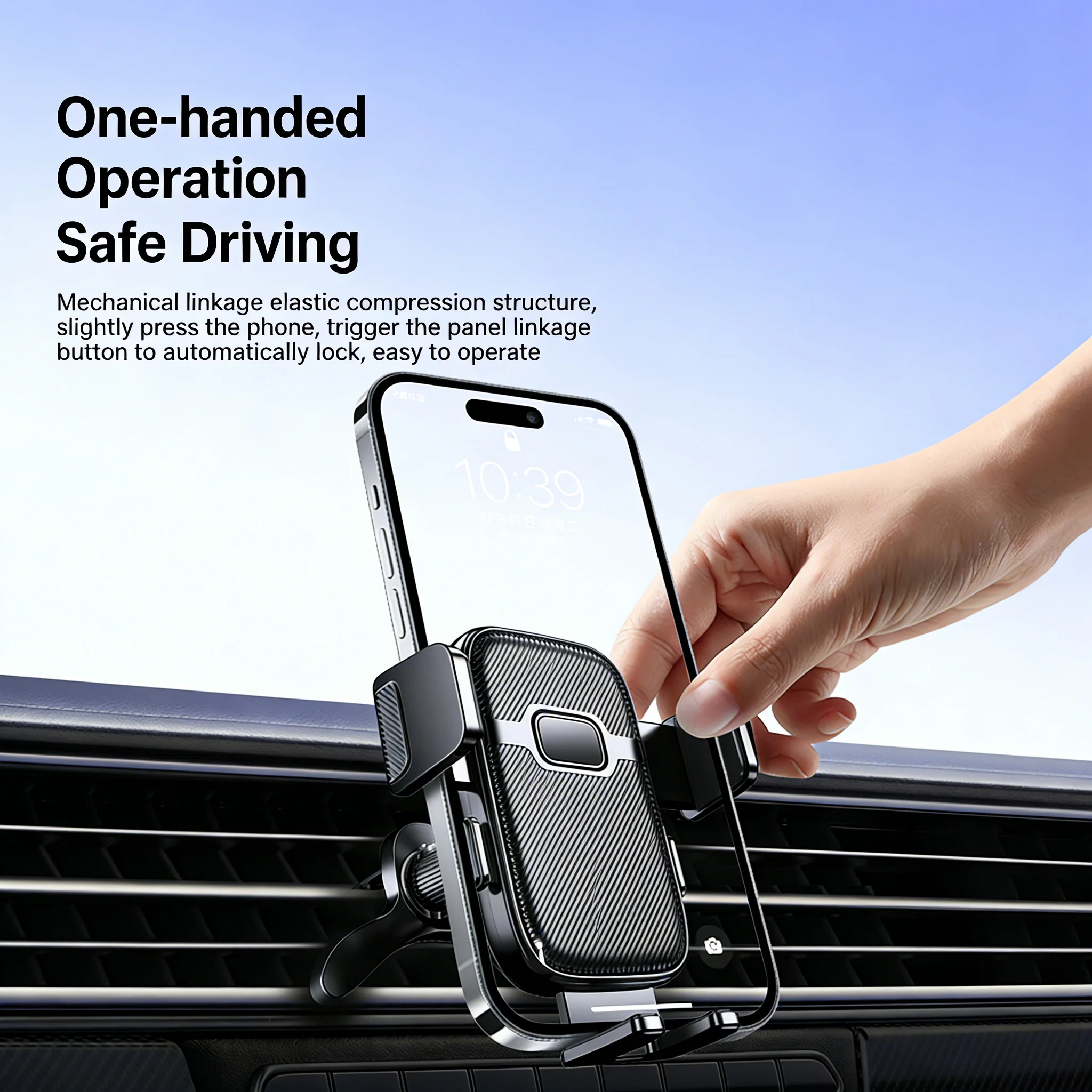 Supporto per telefono da auto a gravità per iPhone, Xiaomi, Samsung, supporto per cellulare da auto per cruscotto, parabrezza, bocchetta dell'aria. - Image 5