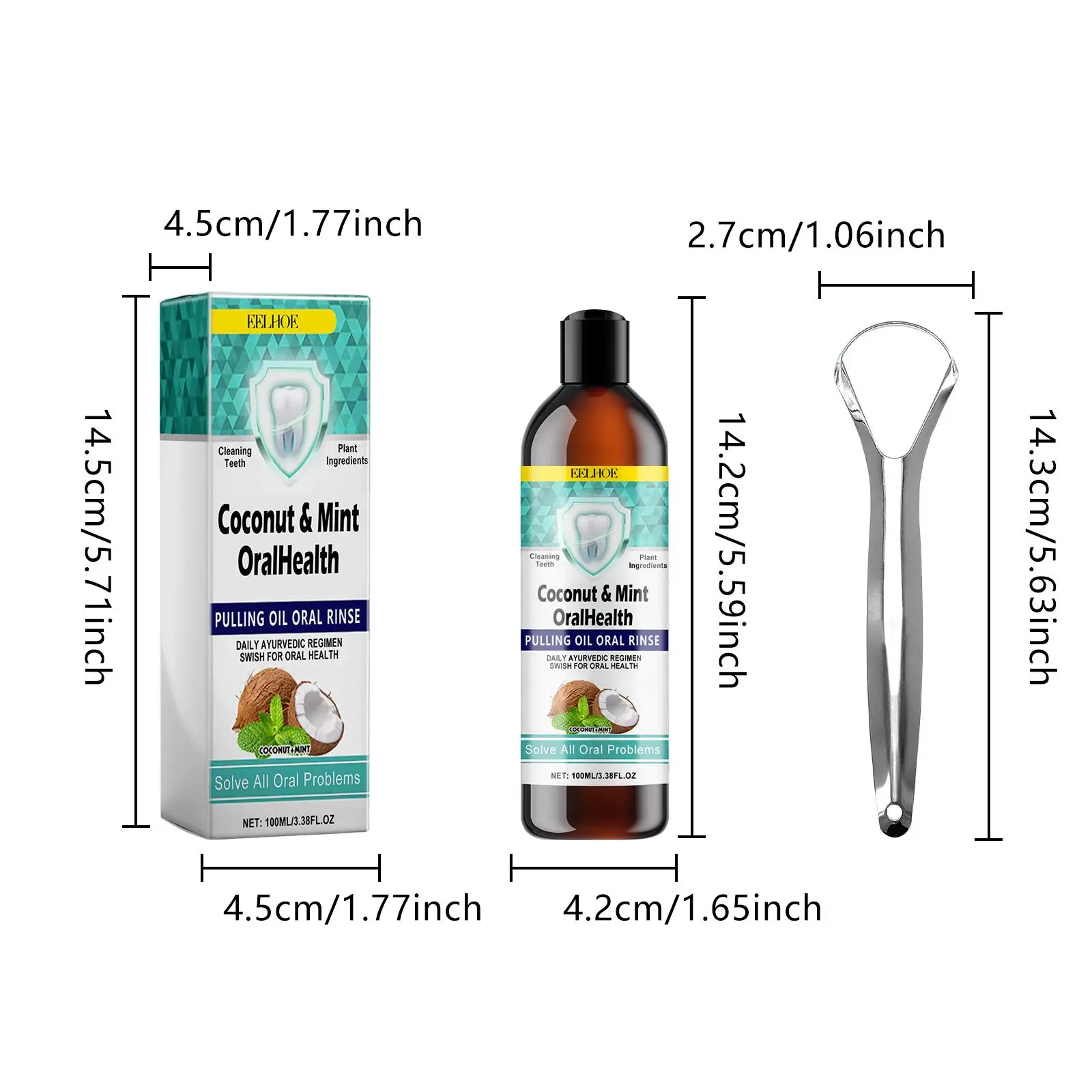 Coconut Oil Mouthwash Easy to Use Teeth Cleaning Fresh Brightening Accessory