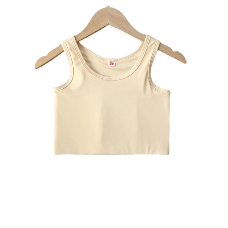Women Tomboy Trans Lesbian Pullover Half Length Chest Binder Plus Size Short Tank Top with Elastic Band Crop Top HaleyChan women tank tops chest binder