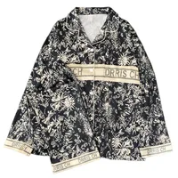 Spring and Autumn New Ladies Ice Silk Pajamas Homewear Suit Women Fashion Long-Sleeved Trousers Senior Sense of Homewear Suit - Image 5