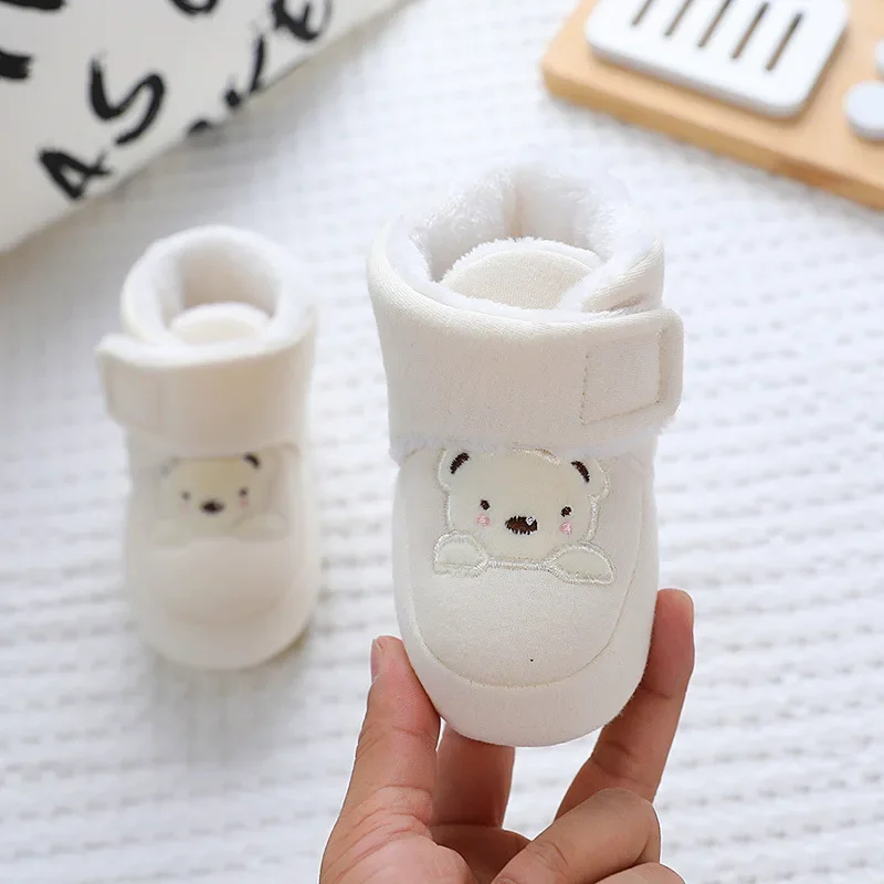 Winter New Cute Cartoon Baby Booties Boy Girl Boots Cotton Soft-Sole Non-Slip Warm Toddler First Walkers Infant Crib Shoes 4