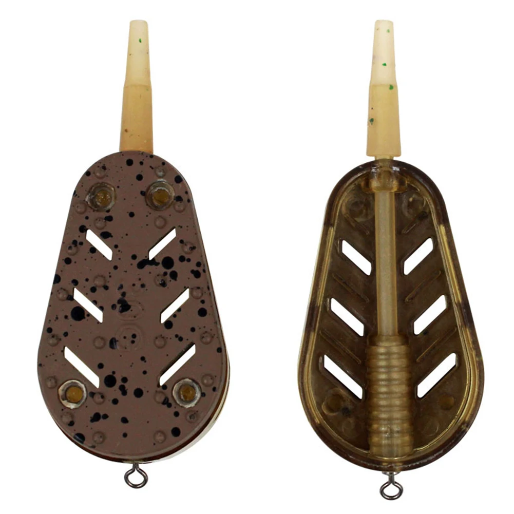 Carp Explosion Baits Cage Basket Feeder Holder 20g/30g/40g/50g Inline Method Feeder Explosion Hooks Thrower Bait Plumb Set