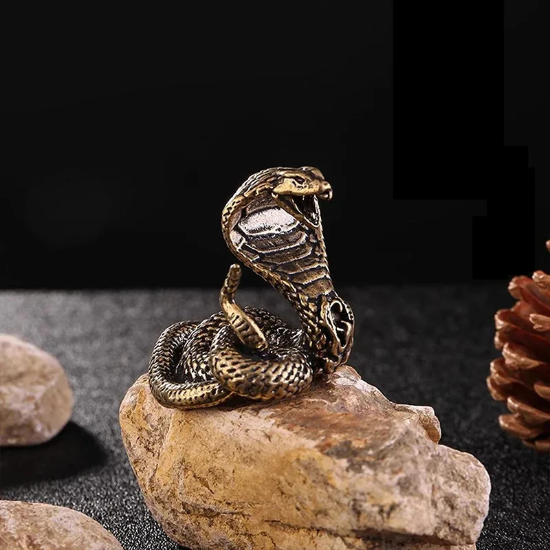 Copper Brass Mini Snake Antique Bronze Decor Figurines For Interior Decoration Desktop Ornament Pure Copper Miniatures Statue miniature figurines simulation snake figurine