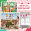 3 Pack Valentine's Day Gnomes Windows Valances St. Patrick's Day Easter Window Toppers Valances for Kitchen Bedroom Living Room 5