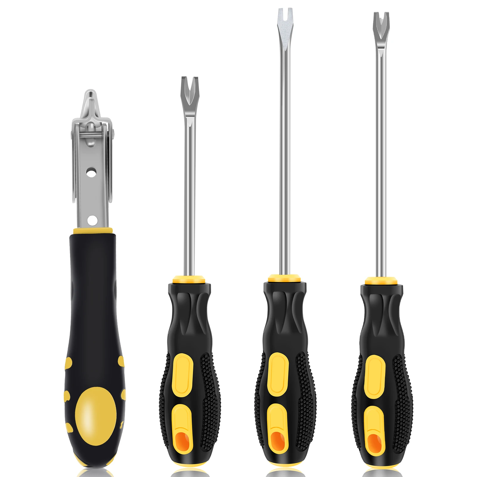 

Staple Remover Screwdriver Heavy Duty V-shaped and U-shaped Tack Lifter Tool Ergonomic Labor Saving Nail Puller Remover for