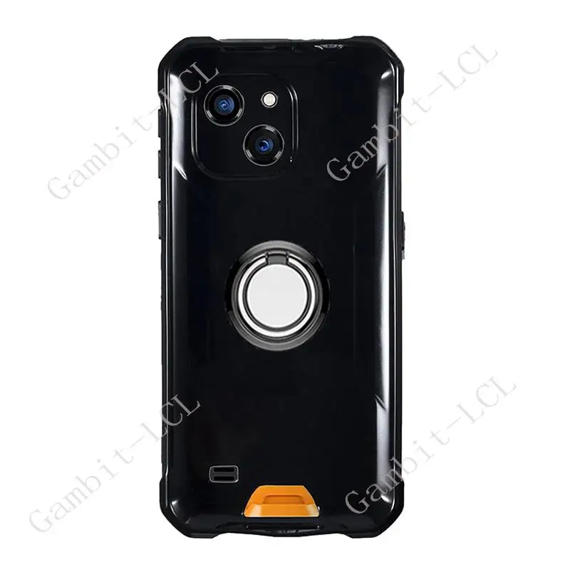 Enhanced Shockproof Soft Silicone TPU Phone Case with Back Ring Holder Bracket