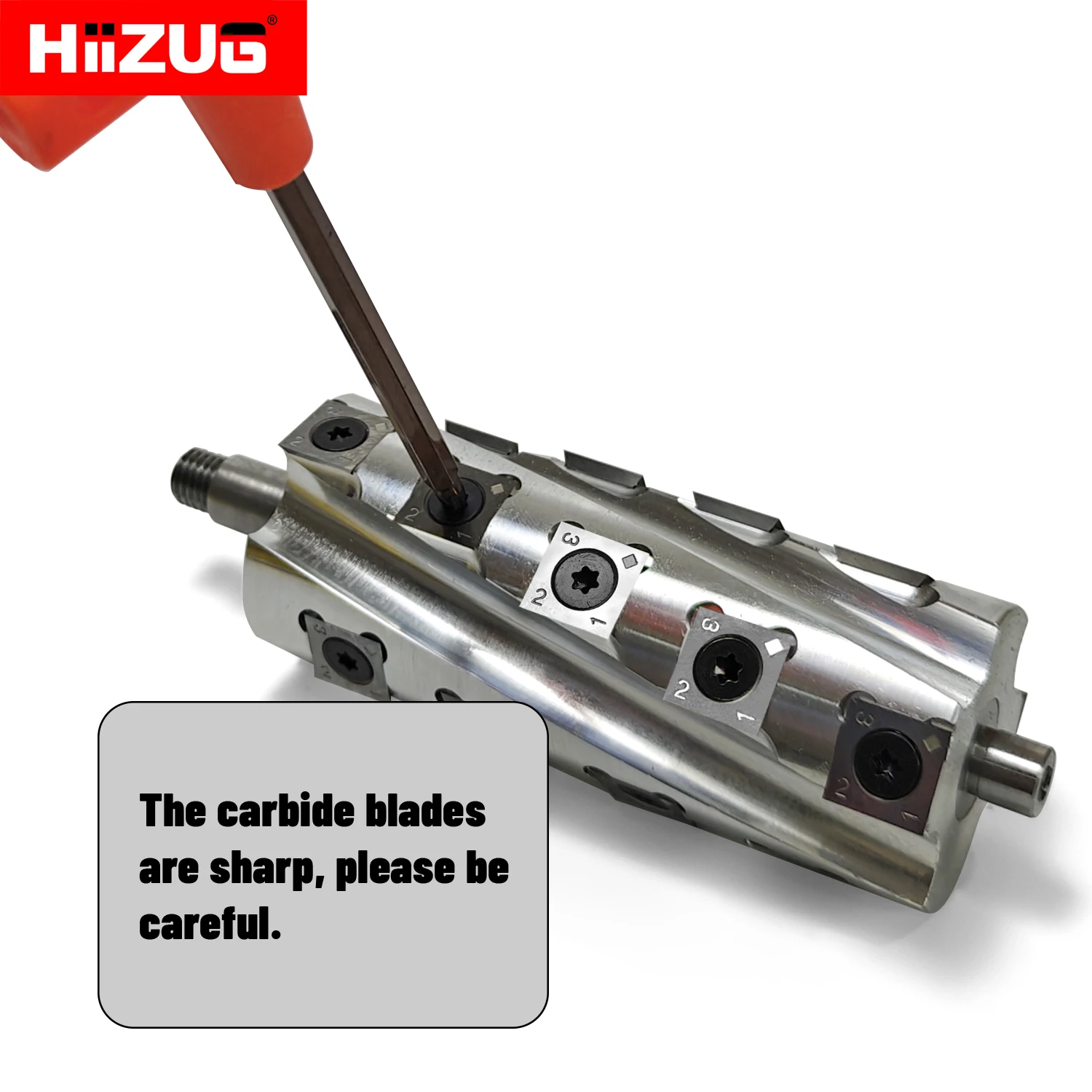 Makita 1911B Planer Helical Spiral Cutter Head 110mm Cutting Length with 18Pcs Carbide Inserts for Makita Woodworking Planer