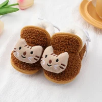 Warm Plush Baby Slippers Autumn Winter Toddler Floor Sock Shoes Boy Girl Children Soft Anti-slip Walking Shoes Indoor Kids Shoes 3
