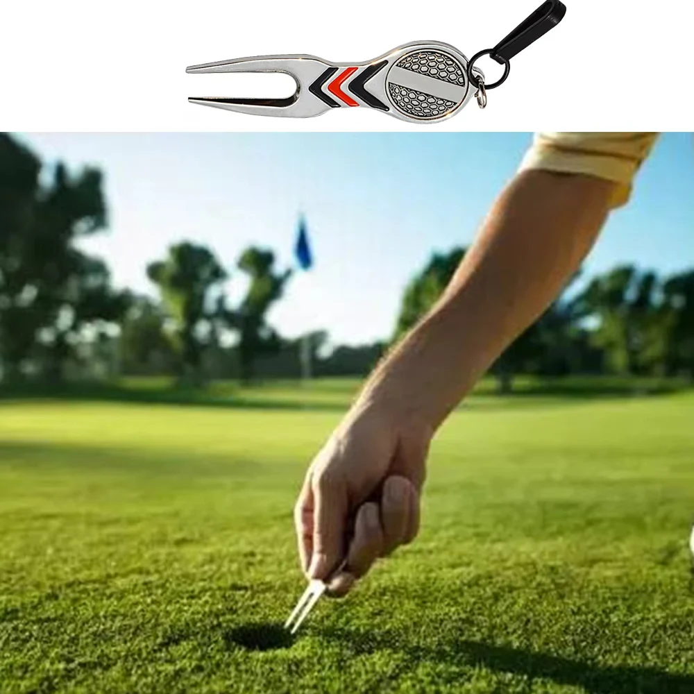 Caiton High Quality Golf Divot Repair Tool, Aluminum Alloy Material& Detachable Golf Ball Marker