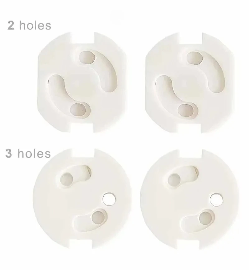 Socket Covers 10pcs Baby Safety Child Electric Socket Outlet Plug Protection Security Two Phase Safe Lock Cover Kids Sockets Cover Plugs