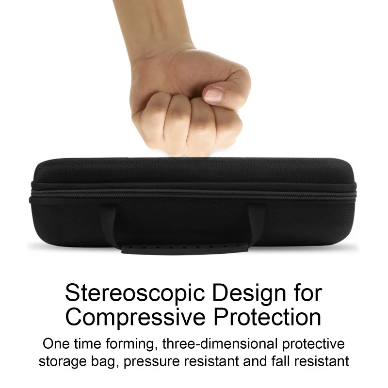 Microphone Case Dual Microphones Carrying Bag Water-resistant Shock-proof for Storing 2 Microphones
