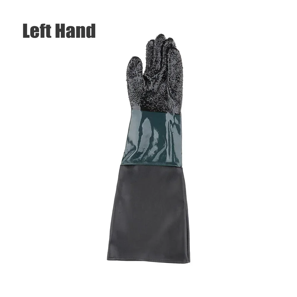 Sand Blasting Gloves PVC Work Gloves 23.6&times;11.8Inch Left Hand Right Hand for Heavy-duty Sandblaster Sand Blast Cabinet