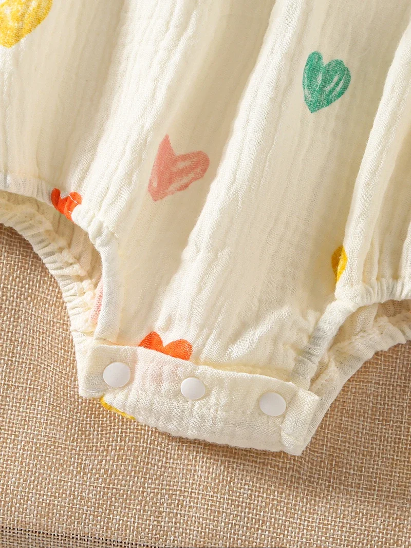 Baby Girls Summer Heart Print Bodysuit