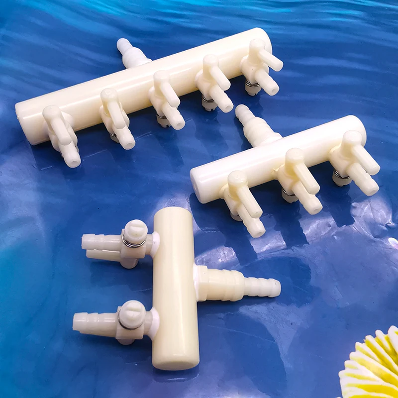Aquarium Air Pump Plastic 2 3 4 5 6 Way Aquarium Air Splitter Valve Fish Tank Air Pump Flow Splitter Distributor Pump Valve Tap Control Switch