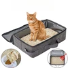 Foldable Travel Cat Litter Box Oxford Cloth Portable Litter Tray for Cats Indoor Outdoor Pet Carrier Bag Toilet Use Bin 4