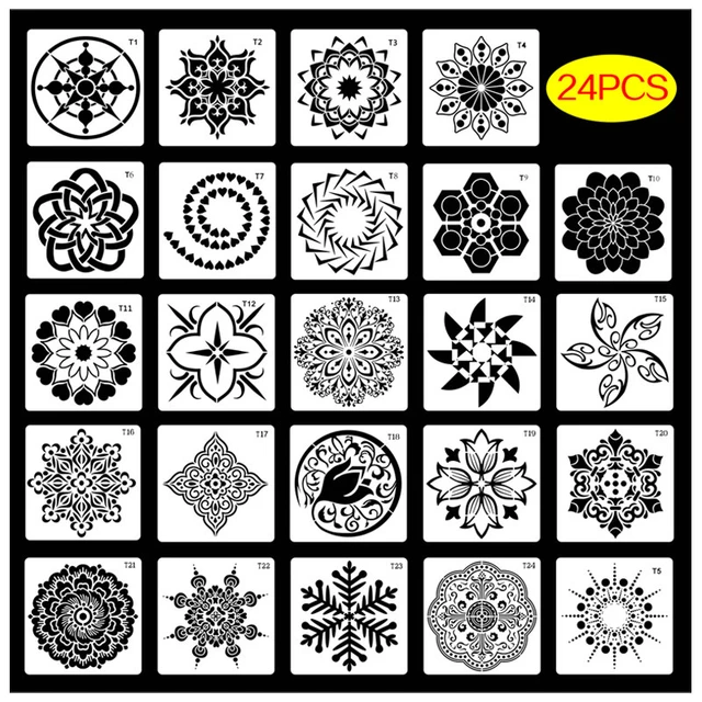 1set Mandala Painting Templates Tools Round Geometry Stencils for DIY  Painting Scrapbook Coloring Embossing Album 11/13/20cm - AliExpress