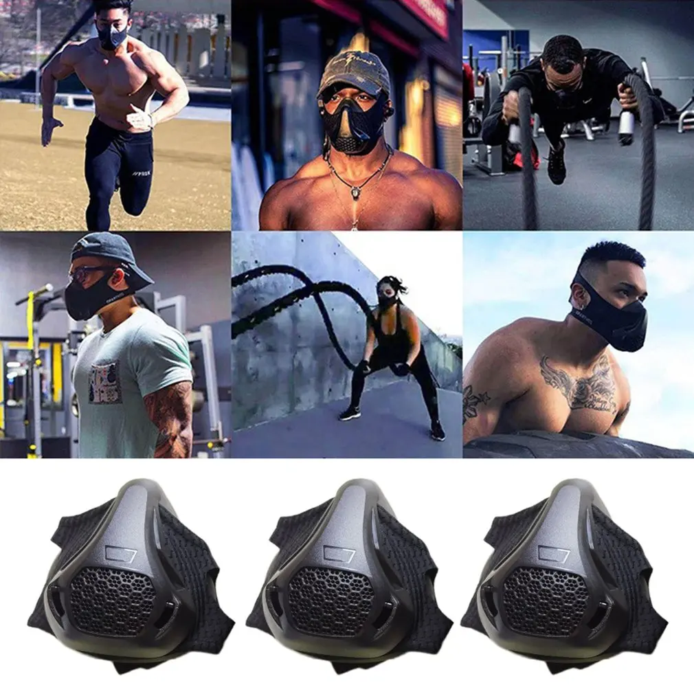 Title 3, Verstelbaar zuurstof fitness trainingsmasker. V...
