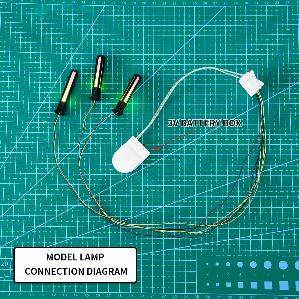 3Pcs Simulation Miniatur Rasen Licht Modell Diy Garten Gebäude Szene Layout Lampe Diorama Kits – Detail 5