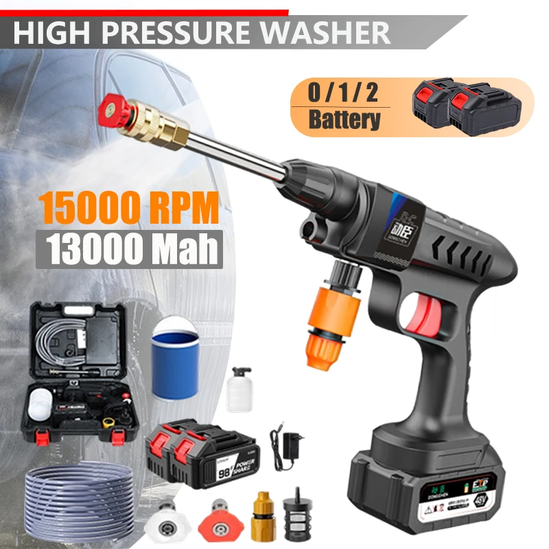 Cordless High Pressure Car Washer With Box Cleaner Rechargeable Carwash