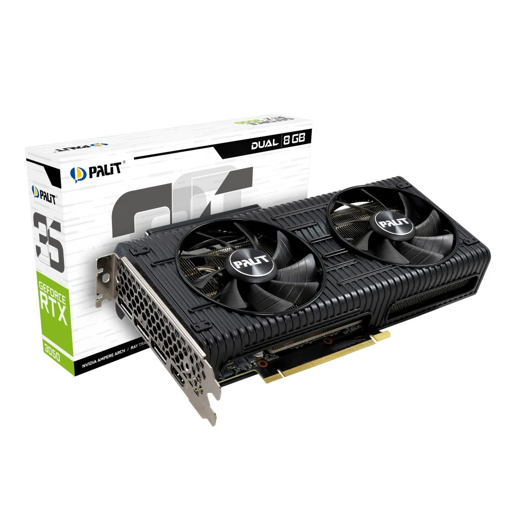 Video card Palit GeForce RTX 3050 Dual 8GB GDDR6 PA-RTX3050 NE63050019P1-190AD for Computer office Components Graphics Cards gaming PC high frequency