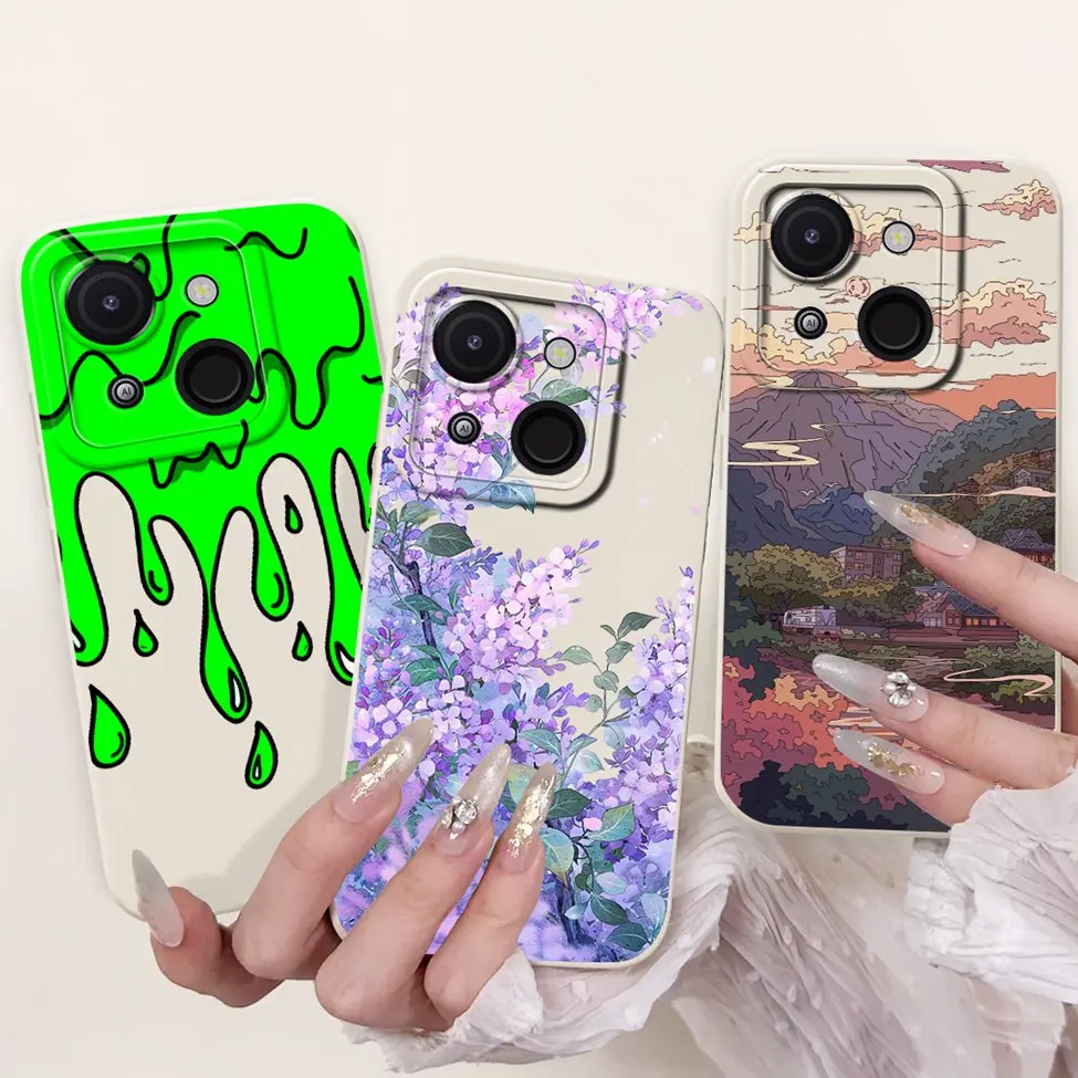 Cute Cat & Floral Silicone Phone Case - Stylish Protective Bumper