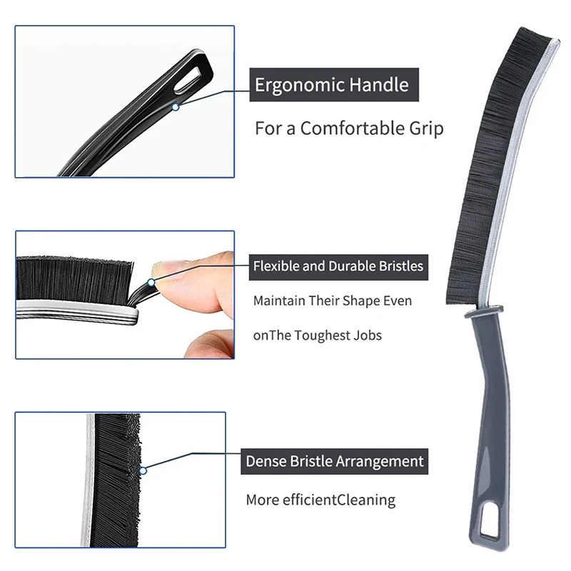 4/1Pcs Hard Bristle Gap Cleaning Brush Durable Grout Long Handle Cleaner Brush for Tile Joints Dead Angle Auto Detailing Brushes 4