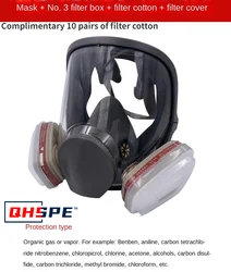 Advanced Anti-Fog Full Face Respirator for Industrial Safety and Dust Protection (17 in 1 Set)