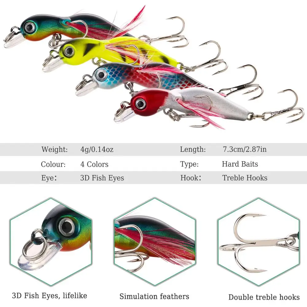Bass Fishing Lure Wobbler Set 3