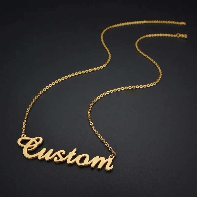 Collane con nome personalizzate personalizzate per le donne collana personalizzata in acciaio inossidabile lettera cuore farfalla ciondolo gioielli  36