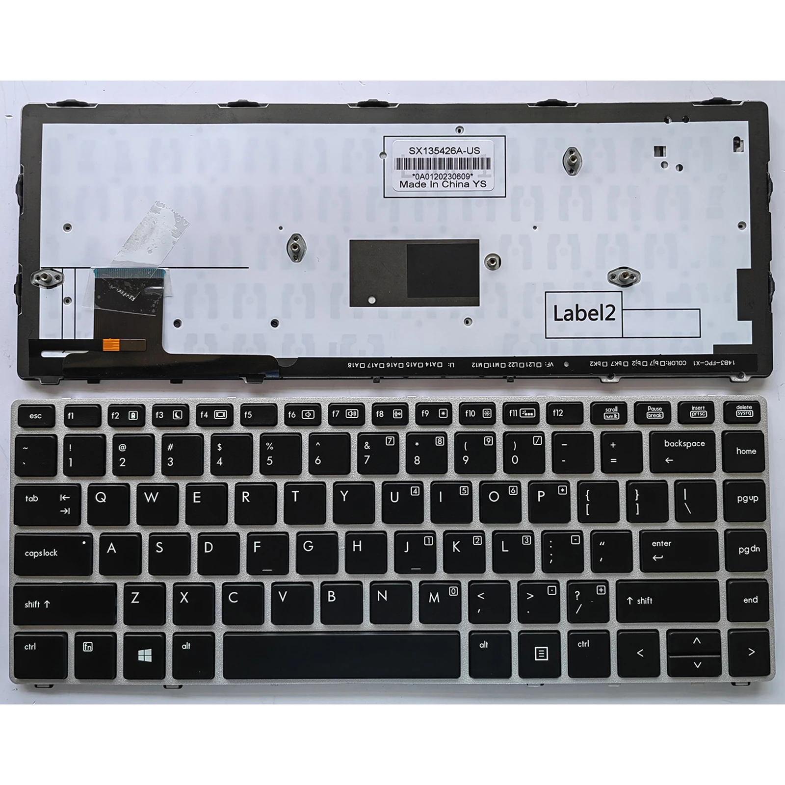 Клавиатура US для HP EliteBook Folio 9470M 9470 9480 9480M 697685-001
