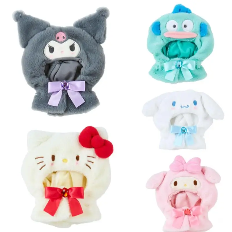 

Hello Kitty Plush Cloak Shawl Sanrio Cinnamoroll Doll Headgear Kuromi My Melody Pendent Halloween Toys Gifts for Kids