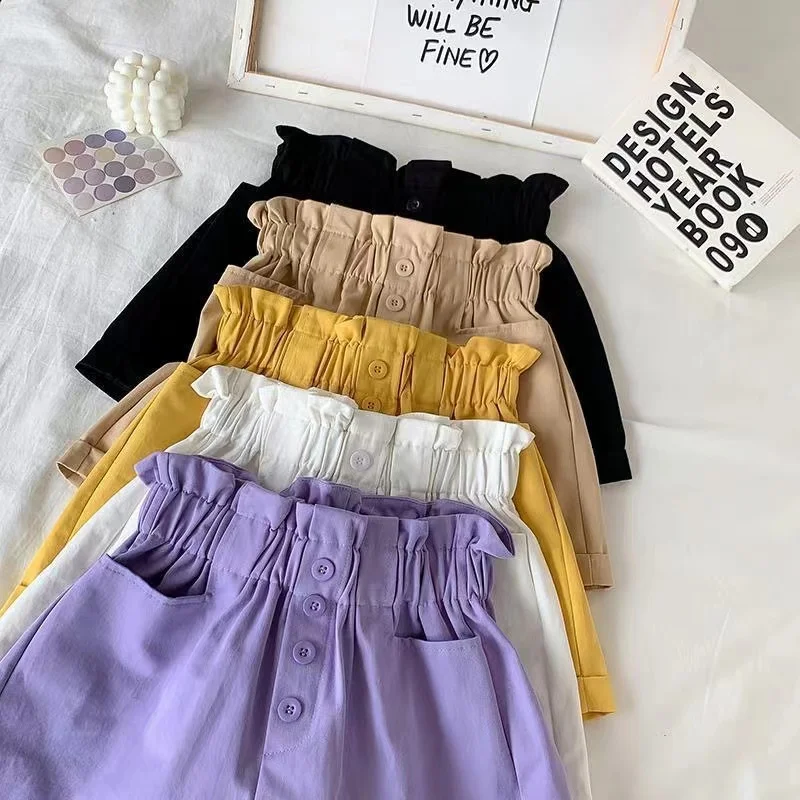 Girls' Shorts Summer Thin Style Girls' Half Skirt Pants Children's Summer Clothing pants Wide Legs for Outer Wear