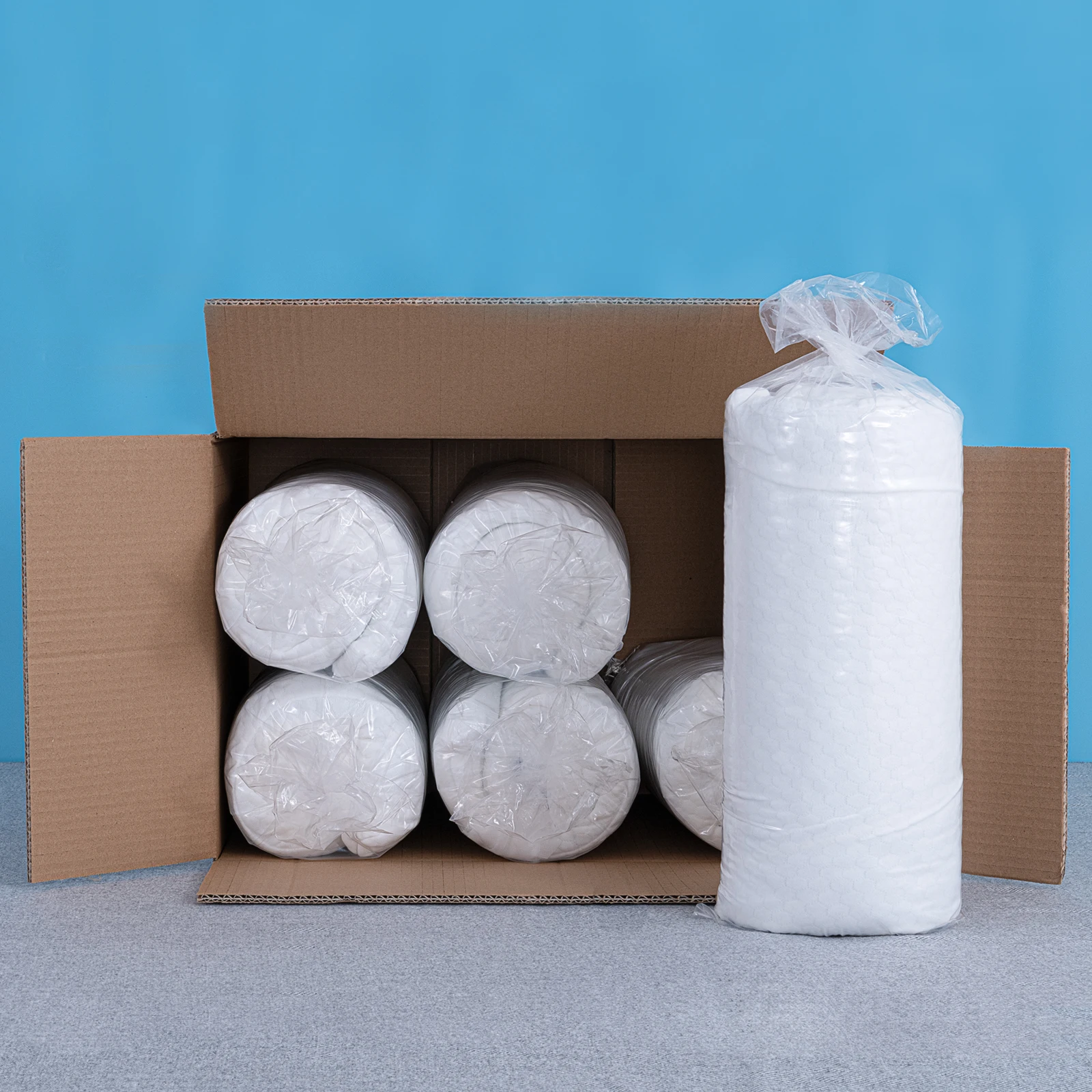 

Кровать из пены с эффектом памяти, набор подушек, 6 шт. белых подушек