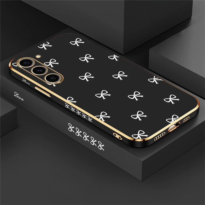 Elegant Bow Knot Plating Silicone Shockproof Phone Case