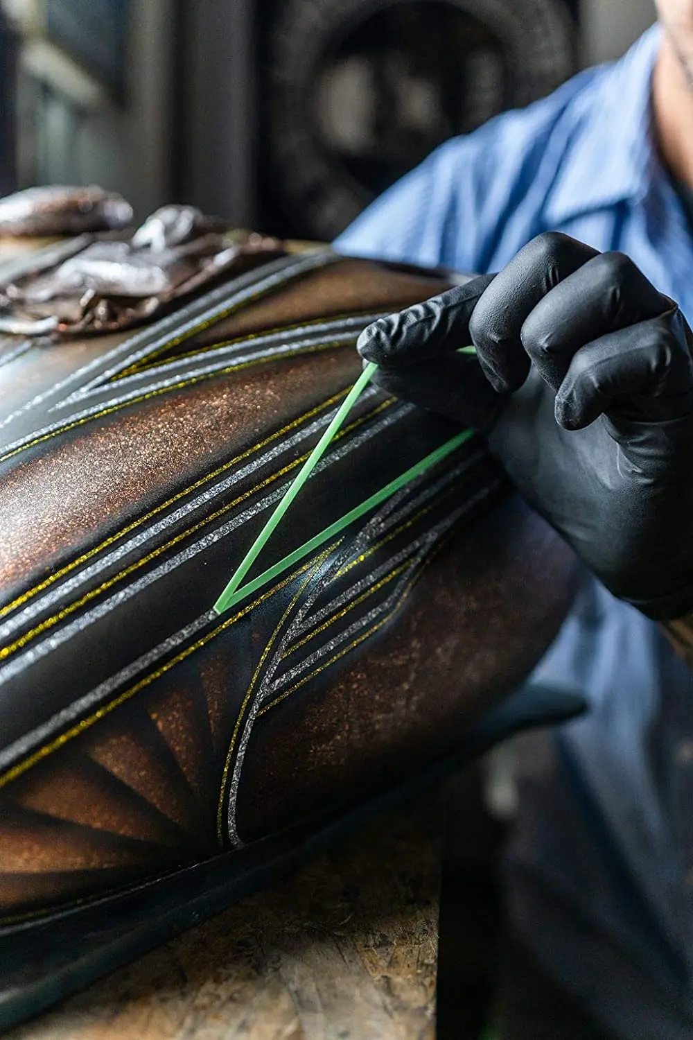 High Temp Automotive Fineline Pinstriping Masking Tape Vinyl Fine Line Curves Green masking tape automotive protective tape