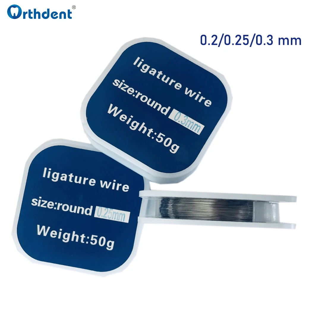 

3 Roll Dental Orthodontic Ligature Wire Dentistry Correction Stainless Round Wires Teeth Braces 0.2/0.25/0.3 mm Dentist Material