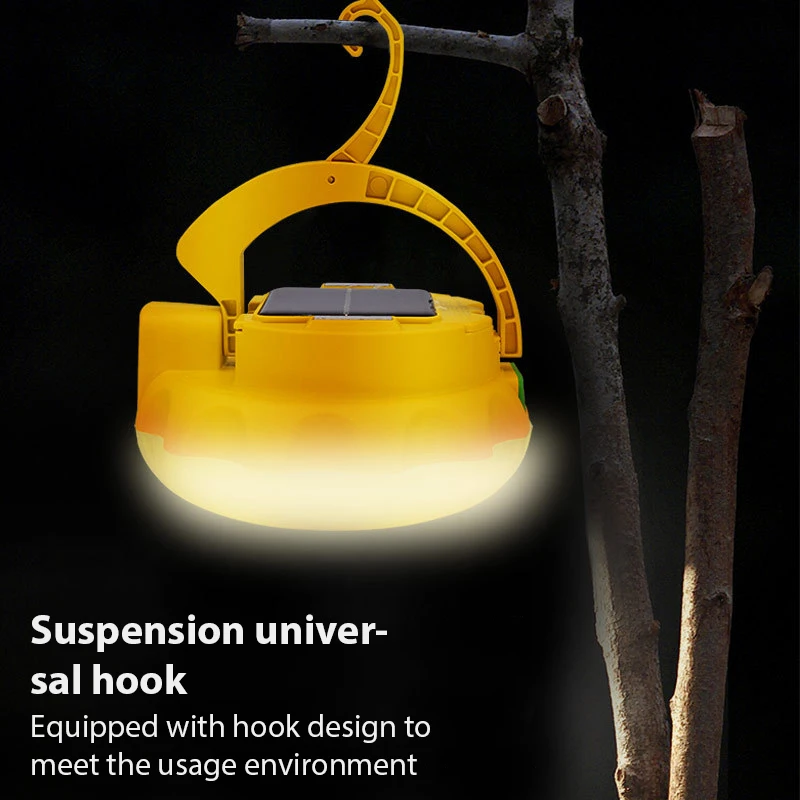 

Лампа для кемпинга, многофункциональная Магнитная поглощающая Солнечная лампа для кемпинга, перезаряжаемая портативная Ночная лампа, аксессуары для кемпинга