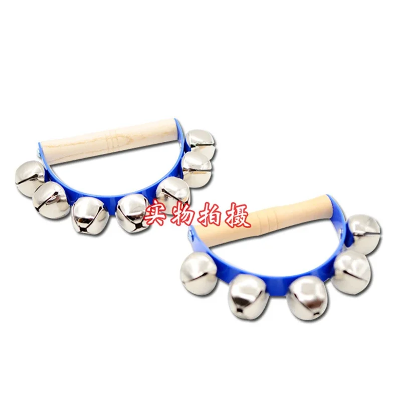 Stick Shaker Orff Instruments musical shaker Hand-held Bell Dance props baby rammelaars handvat 5/7 bells kids educational toy
