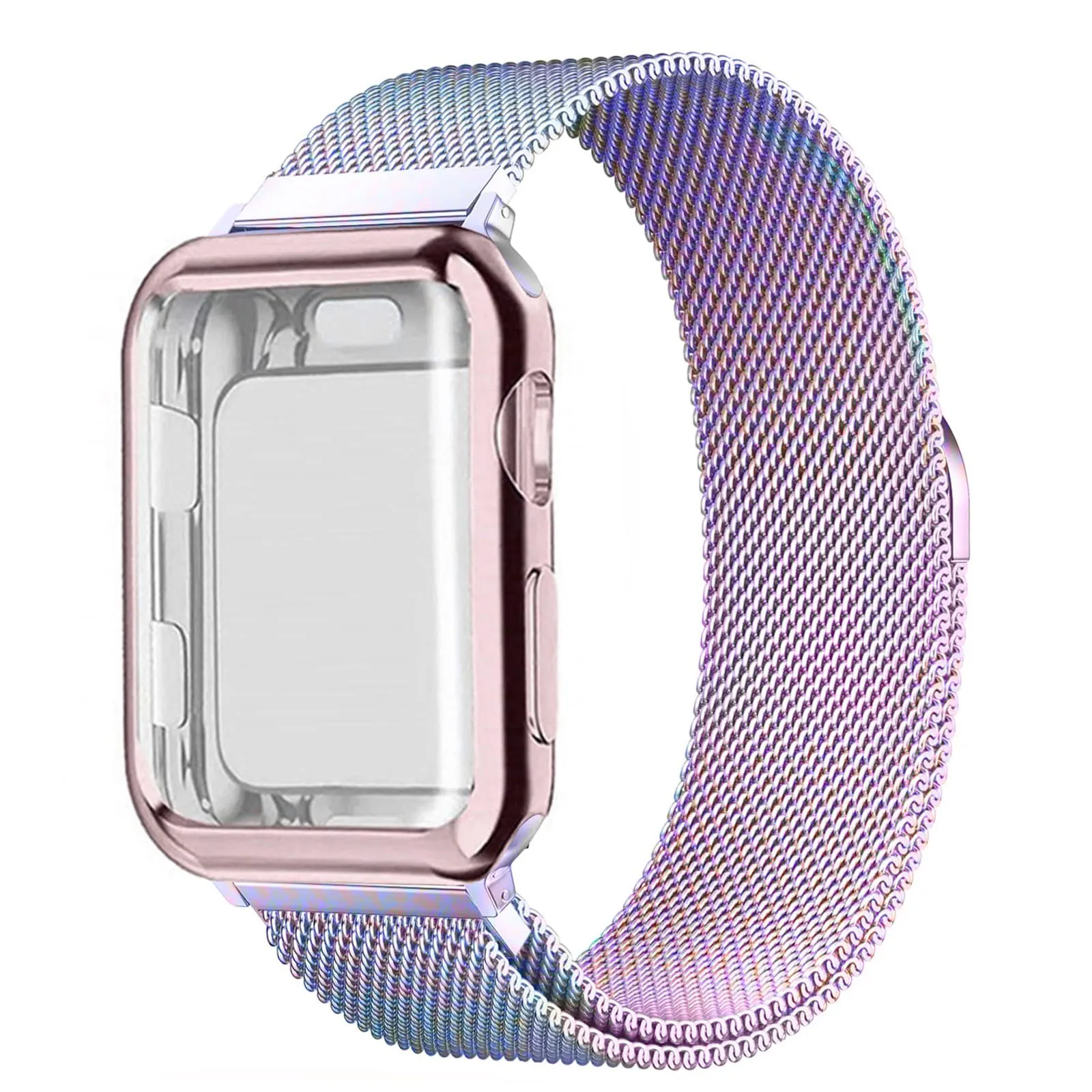 Premium TPU Protective Case with Milanese Loop Bracelet