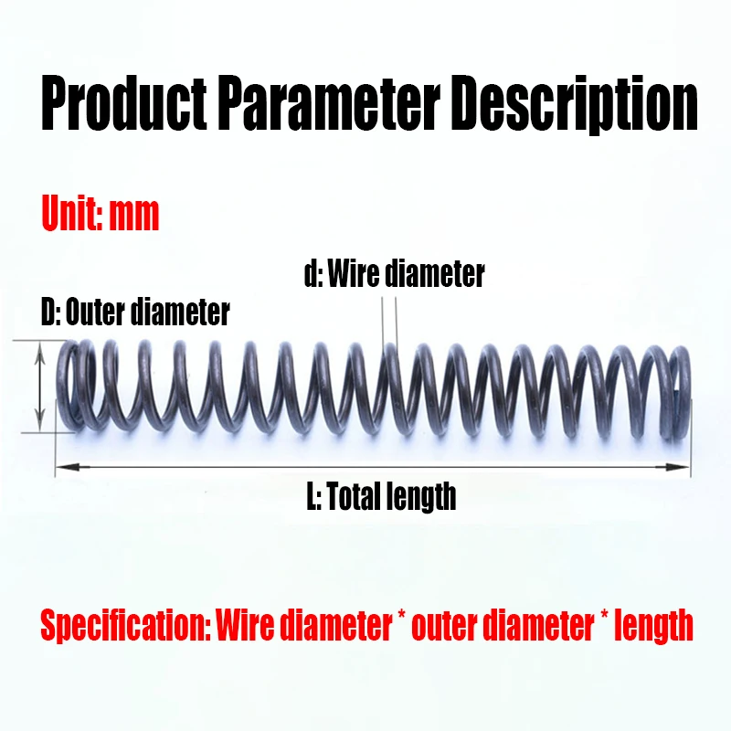 65MN Stahl Druckfedern 2er Set - Rote Formfedern Für Werkzeuge & 3D-Drucker