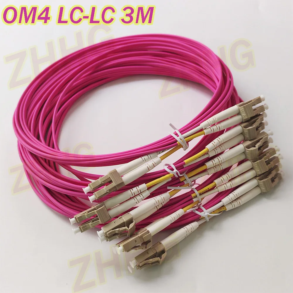10pcs/lot LC-LC OM4 multimode optical cables per set, 3.0mm multimode ...