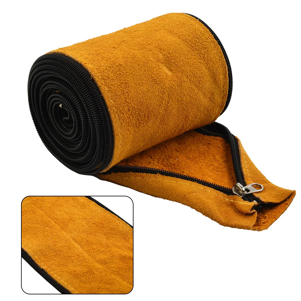 

Durable TIG Mig Cowhide Leather Welding Torch Cable Hose Cover, 12ft L 4in Wide, Flame retardant and Wear resistant