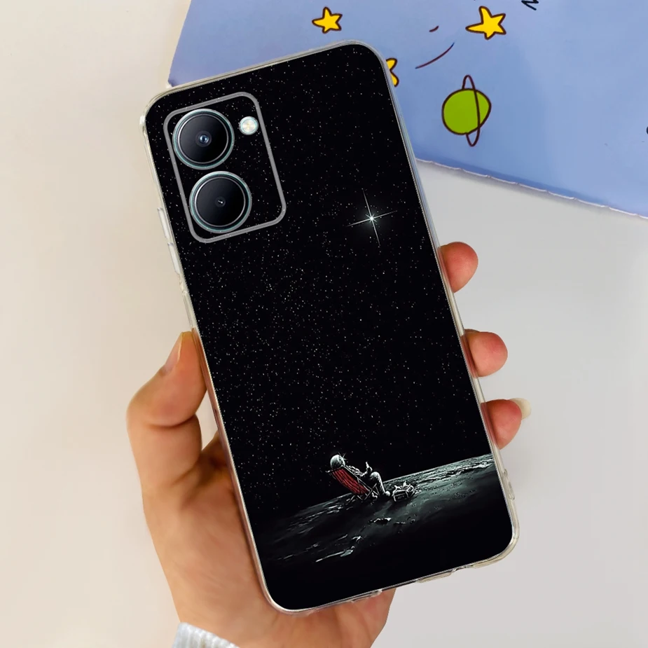 Stylish Painted Soft Silicone Back Cover – 6.5'' Phone Case