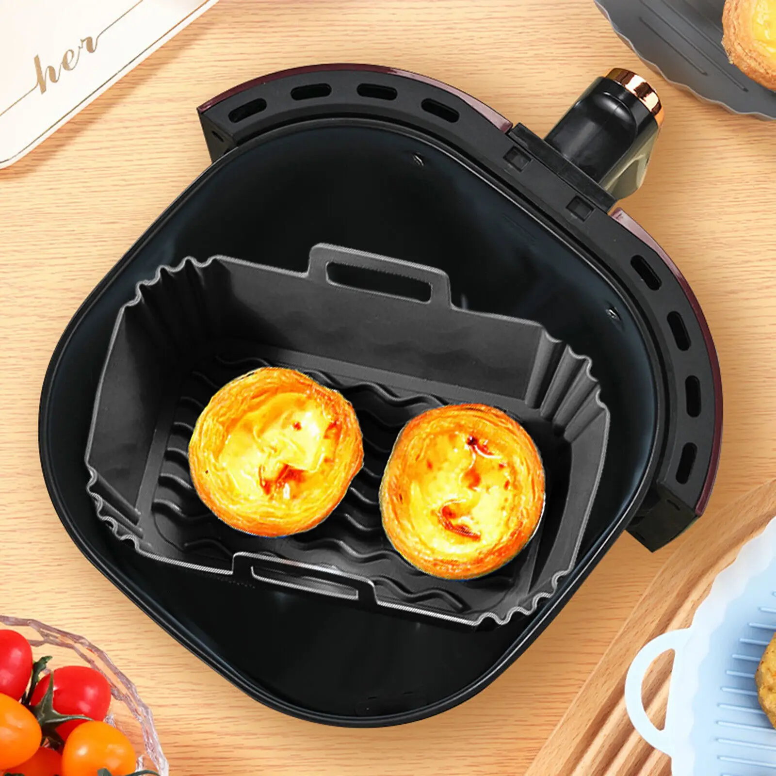 Baking Silicone Tray Baskets Reusable Pot For Ninja Air Fryer Accessories  Heating Baking Pan