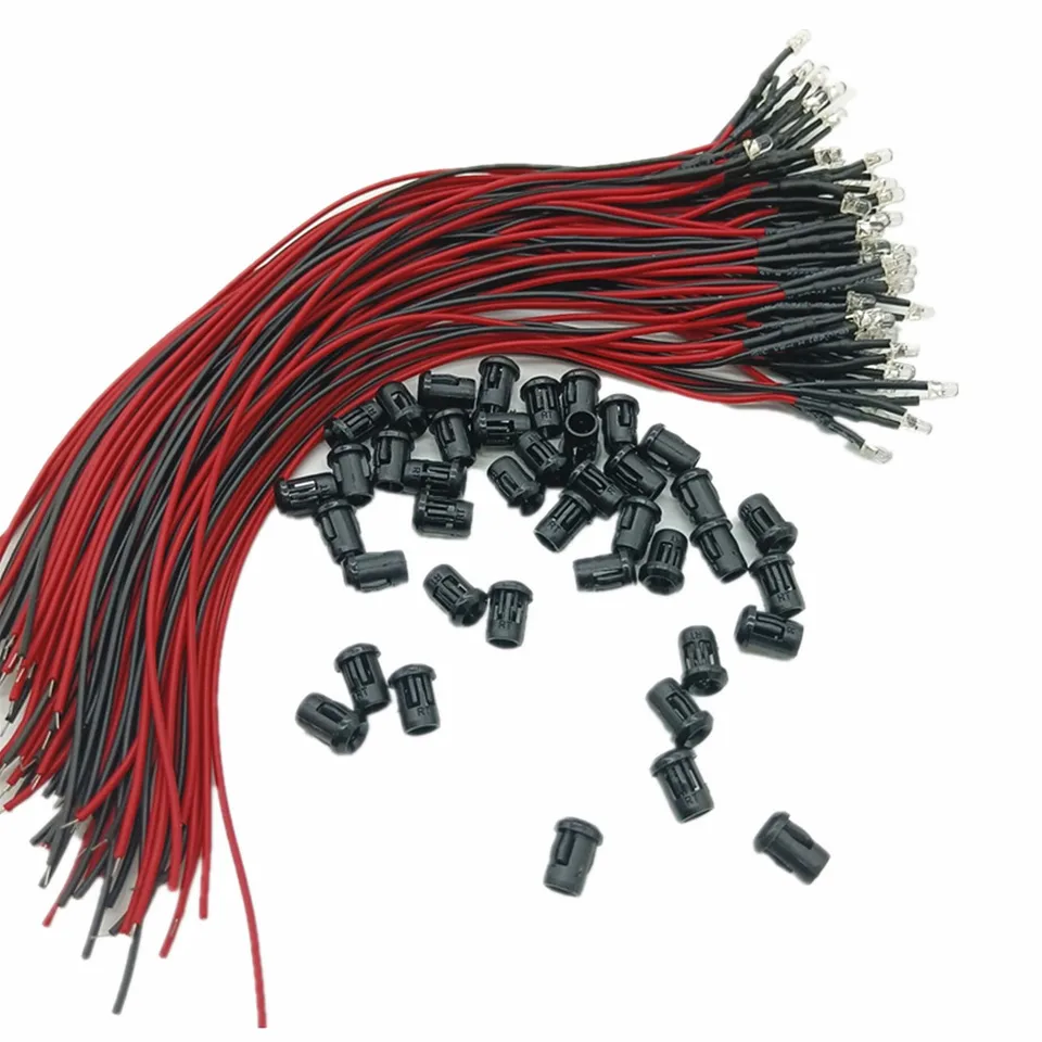 1 Pz. DIODO LED BIANCO CALDO CABLATO 3 Mm Alta Luminosità 12V Cavetti 20cm - Foto 8